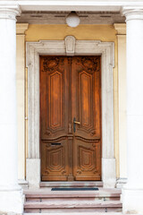 The doors of the city of old Lviv in Ukraine .