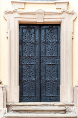 The doors of the city of old Lviv in Ukraine .