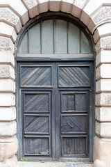 The doors of the city of old Lviv in Ukraine .