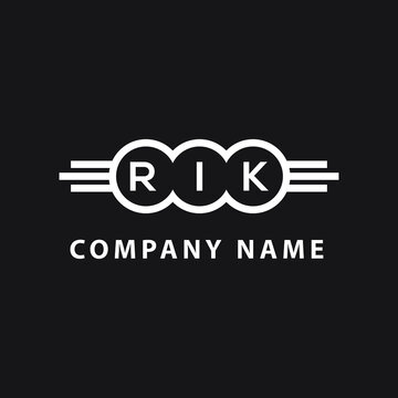 RIK letter logo design on black background. RIK  creative initials letter logo concept. RIK letter design.
