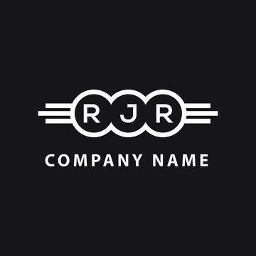 RJR letter logo design on black background. RJR  creative initials letter logo concept. RJR letter design.
