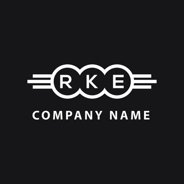 RKE letter logo design on black background. RKE creative initials letter logo concept. RKE letter design. 
