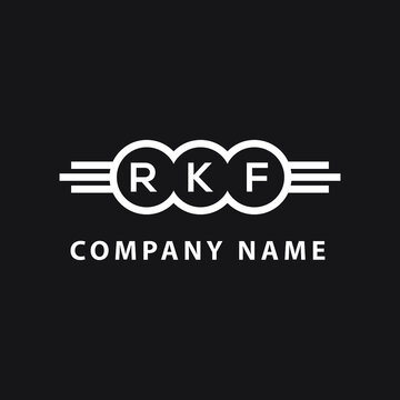 RKF letter logo design on black background. RKF  creative initials letter logo concept. RKF letter design.
