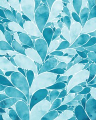 Hand Drawing Blue Colos Abstract pattern background. Floral look like. Use for poster, card, design, interior, backdrop, print, postcard, invitation, decor, scrapbook