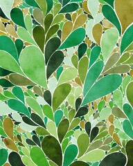 Hand Drawing Green Colos Abstract pattern background. Floral look like. Use for poster, card, design, interior, backdrop, print, postcard, invitation, decor, scrapbook