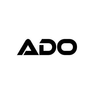 ADO letter logo design with white background in illustrator, vector logo modern alphabet font overlap style. calligraphy designs for logo, Poster, Invitation, etc.
