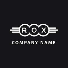 ROX letter logo design on black background. ROX creative initials letter logo concept. ROX letter design. 