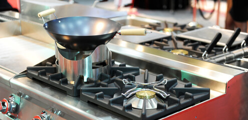 wok in a professional kitchen.