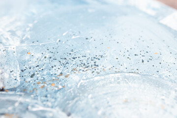 Abstract blue art background. Oil painting on canvas. Blue and white texture. Fragment of artwork. Spots of acrylic paint. Modern art. Contemporary art. Oil paint