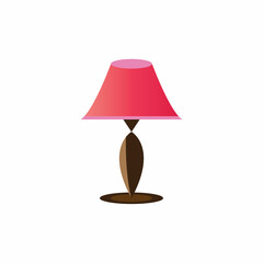 Bedroom lamp vector icon background