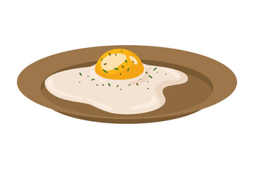 dish with egg fried