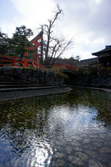 Naklejka premium shrines in kyoto city.