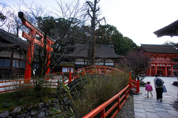 Naklejka premium shrines in kyoto city.