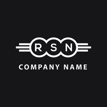 RSN letter logo design on black background. RSN  creative initials letter logo concept. RSN letter design.