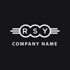 RSY letter logo design on black background. RSY  creative initials letter logo concept. RSY letter design.