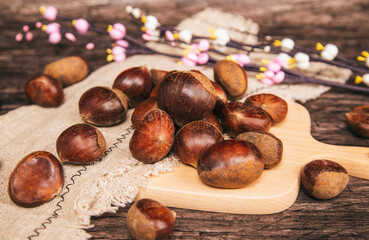 chestnuts on a table