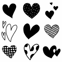 vector drawing dooloe heart shape love sign