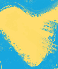 Obraz premium Abstract Blue Yellow paint Background. Vector illustration design