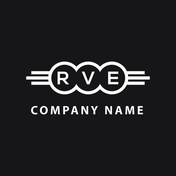 RVE letter logo design on black background. RVE  creative initials letter logo concept. RVE letter design.