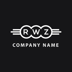 RWZ  letter logo design on black background. RWZ   creative initials letter logo concept. RWZ  letter design.
