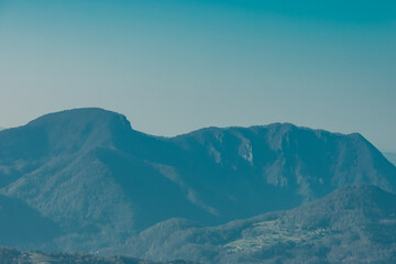 Obraz premium Hills around Lasko or zasavska region