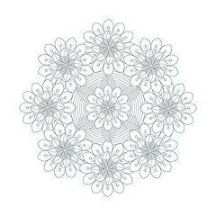 Colouring page of beautiful flowers for adults and kids in monochrome colour with white background