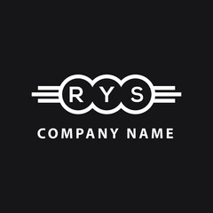 RYS  letter logo design on black background. RYS   creative initials letter logo concept. RYS  letter design.
