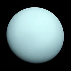 Deurstickers Planeet Uranus en zijn bewolkte atmosfeer. Elementen van deze afbeelding zijn geleverd door NASA. © Claudio Caridi
