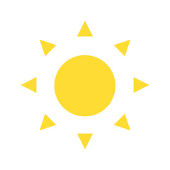 お天気アイコン　晴れ　太陽　お日様　ベクターイラスト素材