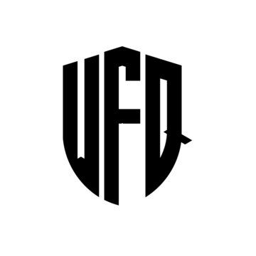 WFQ letter logo design. WFQ modern letter logo with black background. WFQ creative  letter logo. simple and modern letter logo. vector logo modern alphabet font overlap style. Initial letters WFQ 