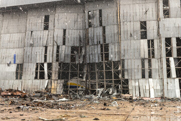 war destroyed on Ukraine airport by russian troops