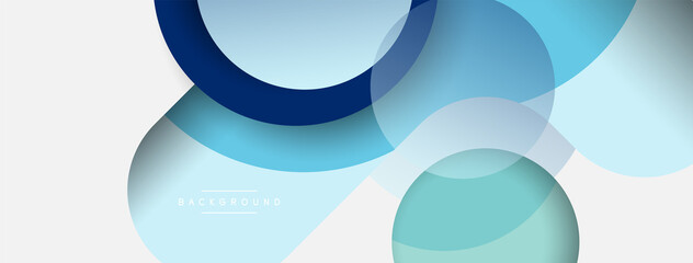 Circle and round shapes abstract background. Vector illustration for wallpaper banner background or landing page