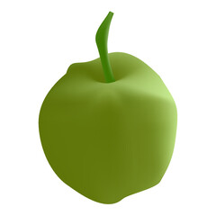 Obraz premium Green guava on white background, vector illustration.