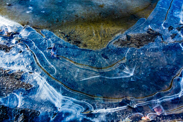 琵琶湖畔の薄氷