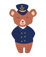 bear sailor with uniform