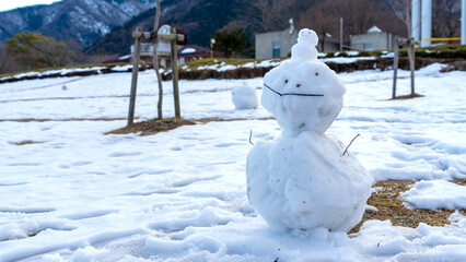 養老の滝 雪だるま