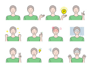 男性 表情セット03