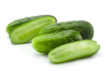 cucumber vegetable closeup on white