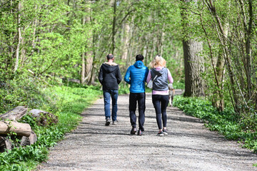 Belgique gens loisir balade foret bois environnement nature couple solitude