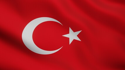  Realistic illustration of Turkish flag. Accurate dimensions and official colors. Symbol of patriotism and freedom. 
