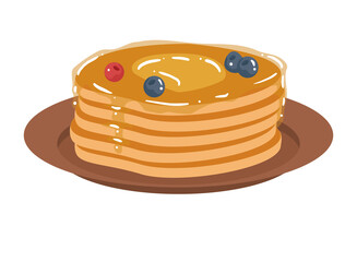 sweet pancakes with berries