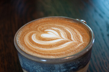 a cup of cappuccino with heart