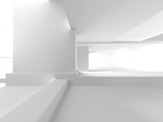 Obraz premium White Modern Background. Abstract Building Concept
