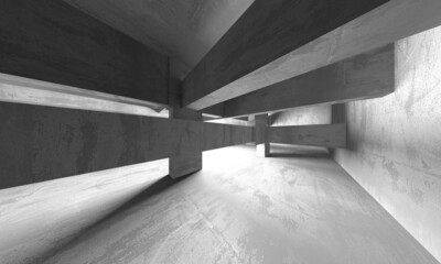 Abstract architecture interior background. Empty concrete room