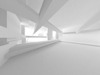 Obraz premium Abstract White Architecture Design Concept