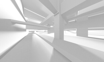 Abstract White Architecture Design Concept