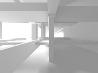 Obraz premium Abstract White Architecture Design Concept