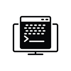 Black solid icon for terminal