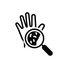 Black solid icon for dirty