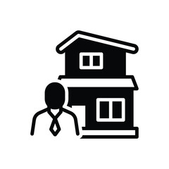 Black solid icon for permanent 